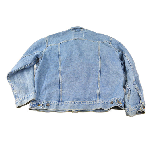 Other Clothing > Gender Neutral Adult Clothing > Jackets & Coats Vintage 1990s Distressed Jean Jacket Size XL Men's Large