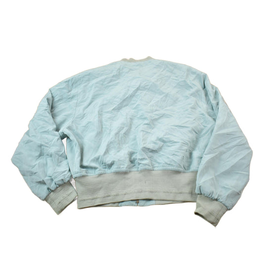 Other Clothing > Gender Neutral Adult Clothing > Jackets & Coats Vintage 1990s Reporter Light Green Light Weight Windbreaker Bomber Jacket Men's Large