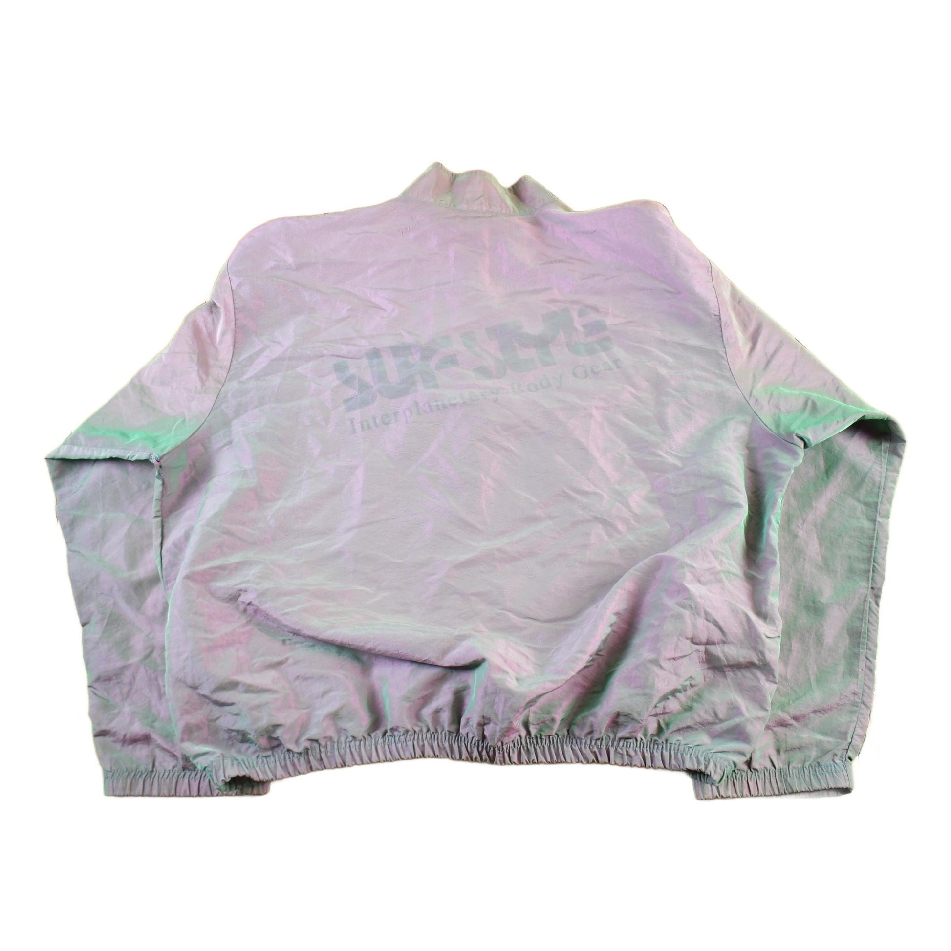 Other Clothing > Gender Neutral Adult Clothing > Jackets & Coats Vintage 1990s Surf's Up International Body Gear Iridescent Windbreaker Jacket Men's XL