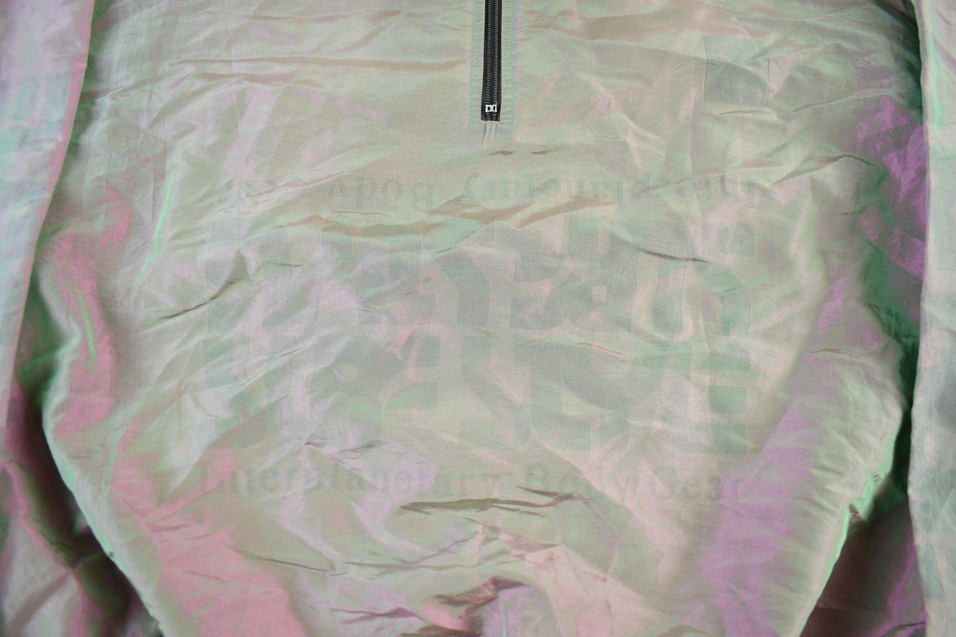 Other Clothing > Gender Neutral Adult Clothing > Jackets & Coats Vintage 1990s Surf's Up International Body Gear Iridescent Windbreaker Jacket Men's XL