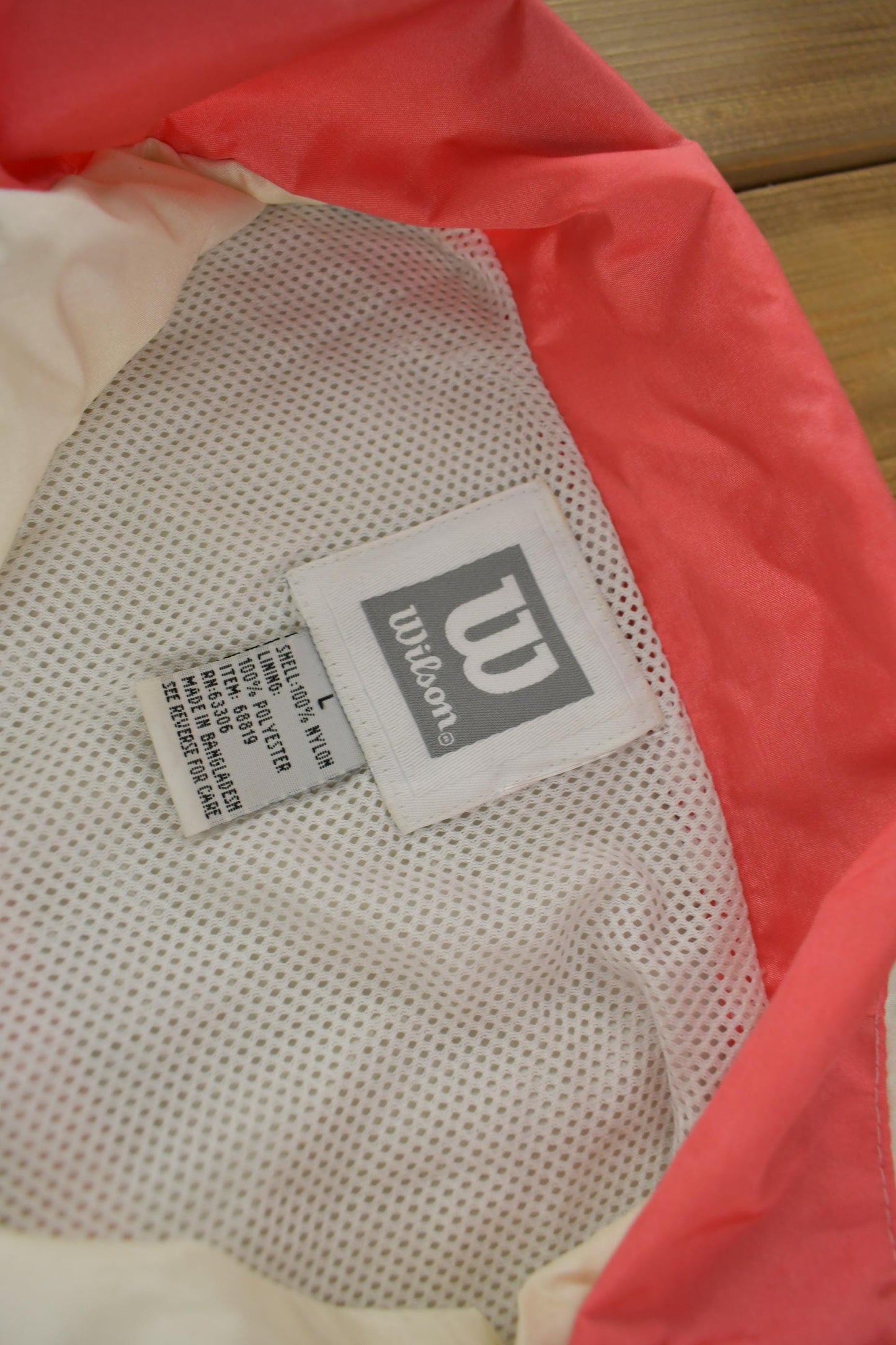 Other Clothing > Gender Neutral Adult Clothing > Jackets & Coats Vintage 1990s Wilson Women's Pink Windbreaker Jacket Women's L