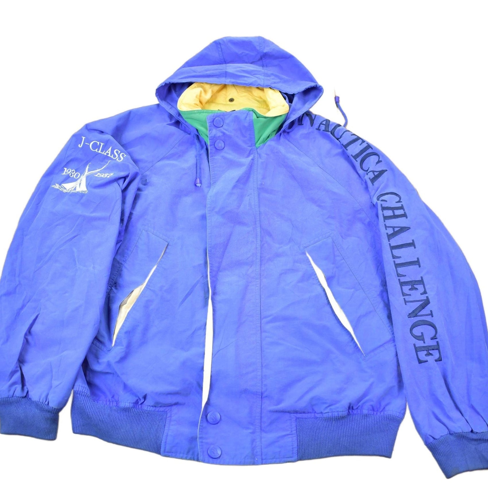 Other Clothing > Gender Neutral Adult Clothing > Jackets & Coats Vintage 1996 Nautica Challenge J-Class Blue Jacket Men's XL