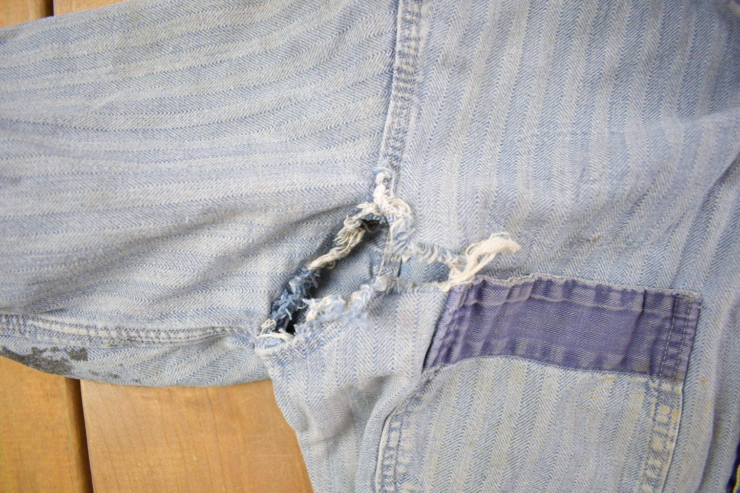 Other Clothing > Gender Neutral Adult Clothing > Overalls & Coveralls Vintage 1930s Perfect Union Made Distressed Denim Button Down Jumpsuit Men's 38 x 28