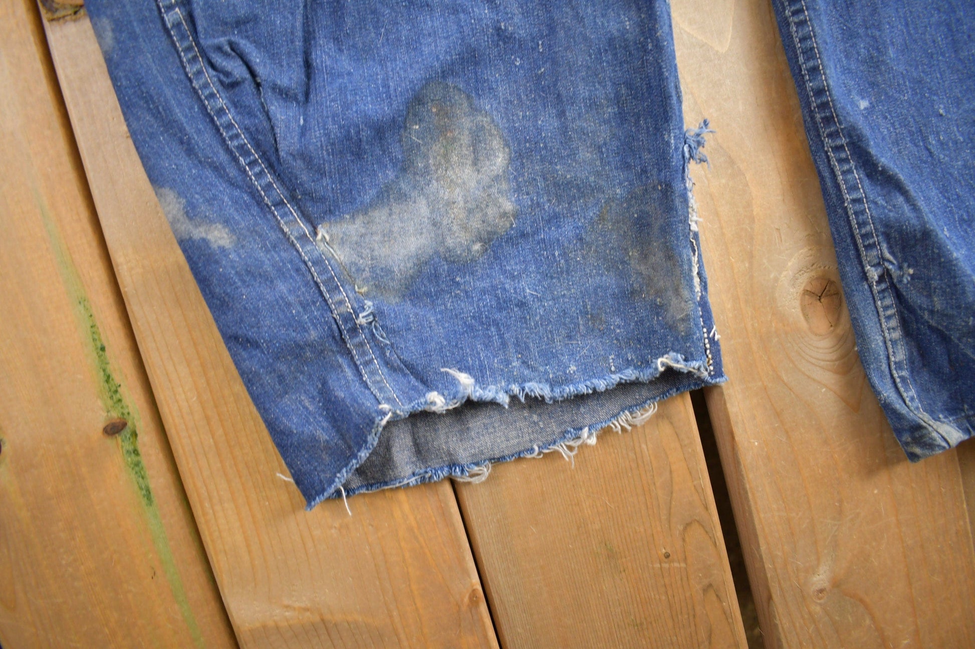 Other Clothing > Gender Neutral Adult Clothing > Overalls & Coveralls Vintage 1940s Pay Day JC Penney Denim Overalls 44 x 29