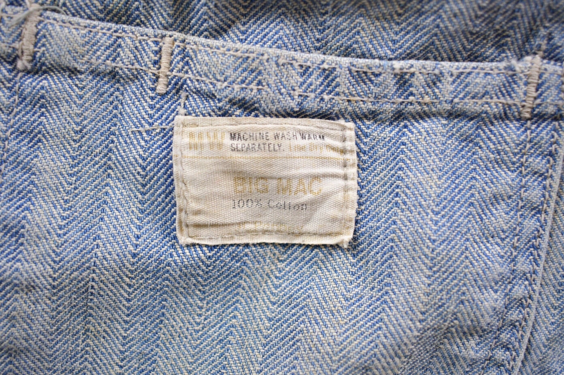 Other Clothing > Gender Neutral Adult Clothing > Overalls & Coveralls Vintage 1970s Distressed Big Mac Jumpsuit Men's Medium