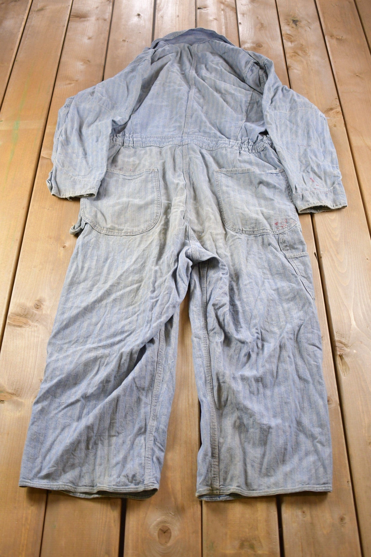 Other Clothing > Gender Neutral Adult Clothing > Overalls & Coveralls Vintage 1970s Distressed Big Mac Jumpsuit Men's Medium