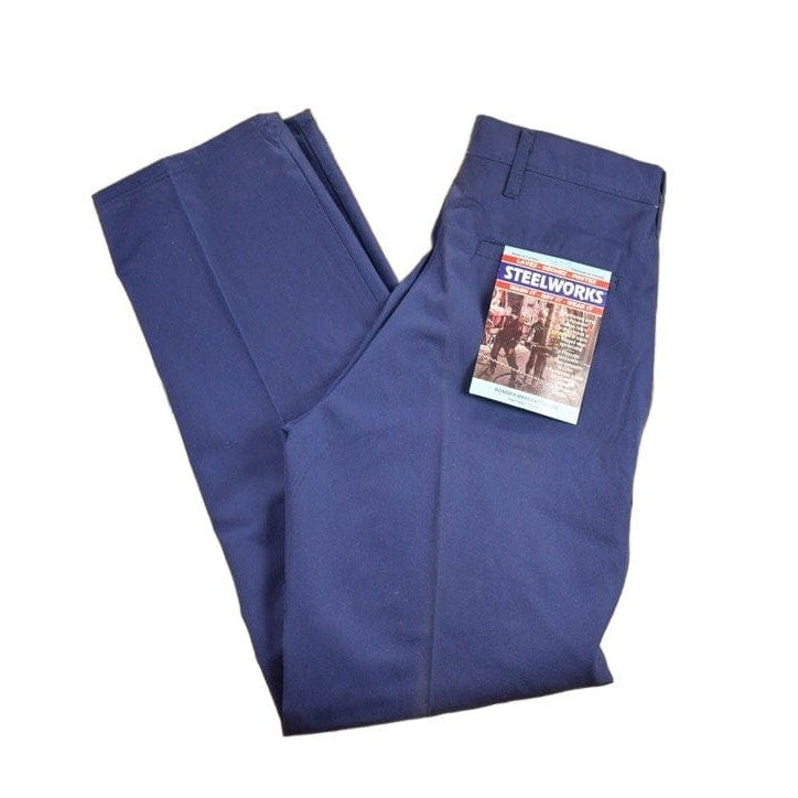 Other Clothing > Gender Neutral Adult Clothing > Pants Deadstock Vintage 1980s Steelworks Pleated Trousers Men's 30 x 31