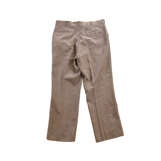 Other Clothing > Gender Neutral Adult Clothing > Pants Vintage 1960's Brown Wool Trousers Men's 36x28