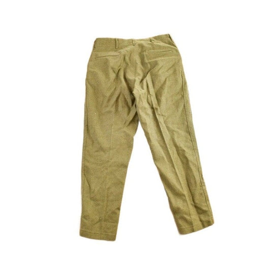 Other Clothing > Gender Neutral Adult Clothing > Pants Vintage 1960's Green Wool Trousers Men's 32x29