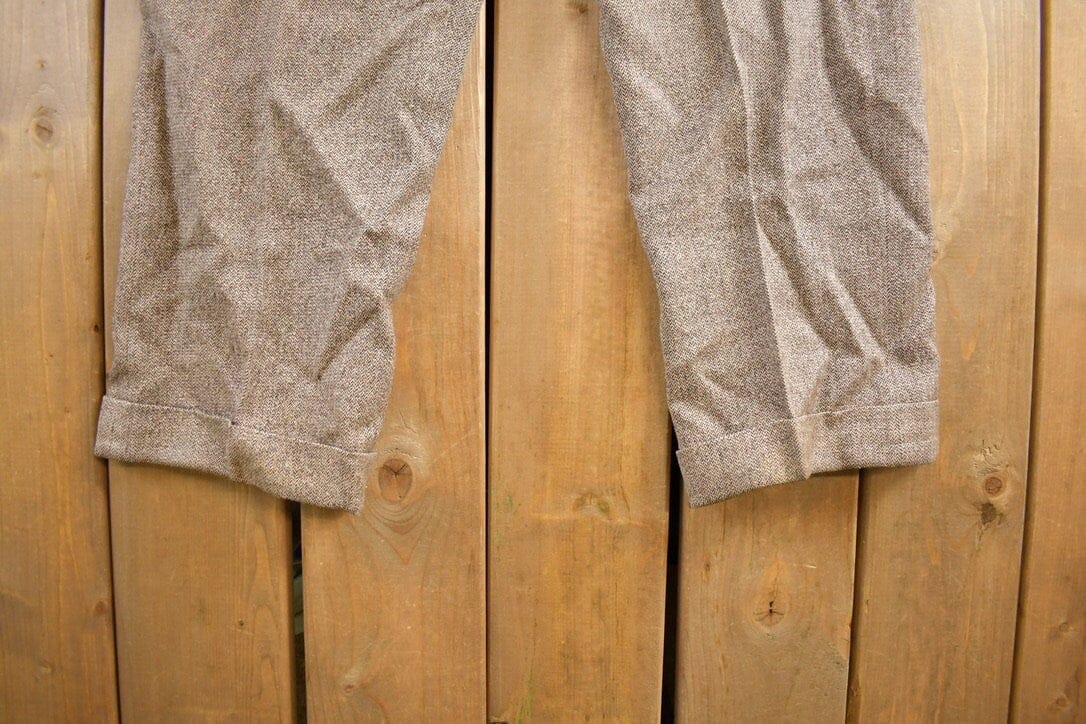 Other Clothing > Gender Neutral Adult Clothing > Pants Vintage 1960's Grey Wool Trousers Men's 32x29