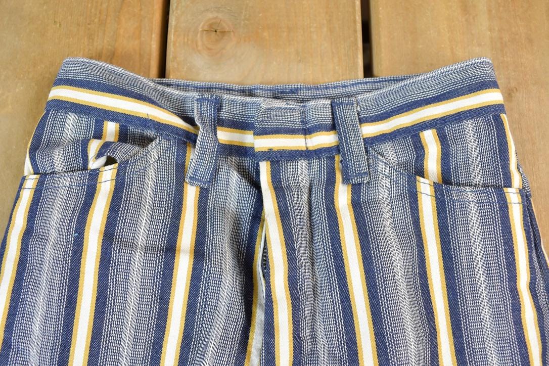 Other Clothing > Gender Neutral Adult Clothing > Pants Vintage 1970s Billy The Kid Striped Pants Youth 22 x 22