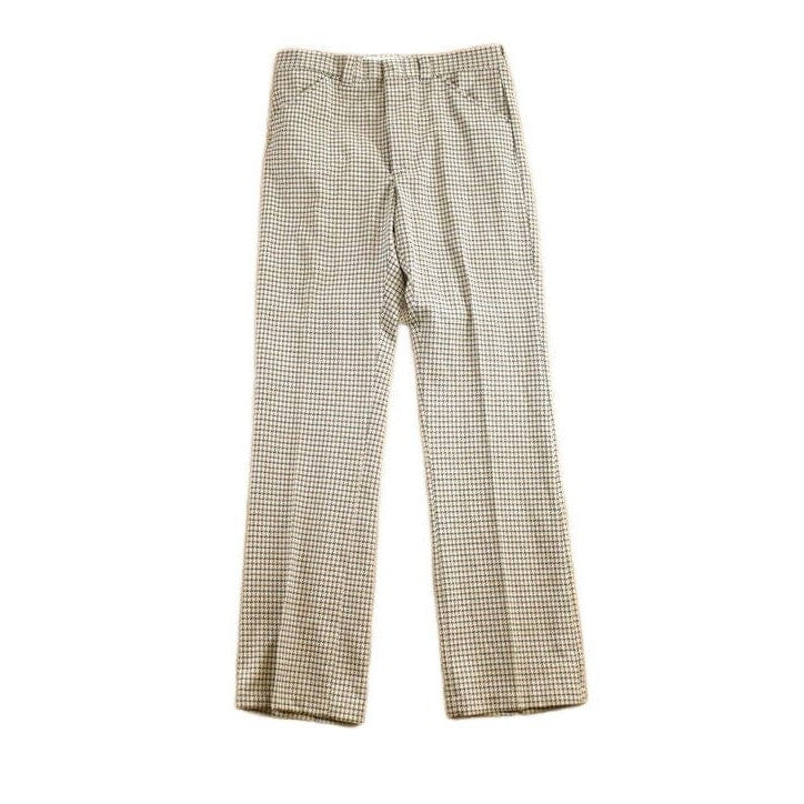 Other Clothing > Gender Neutral Adult Clothing > Pants Vintage 1970s Checkered Wool Trousers Men's 36x32