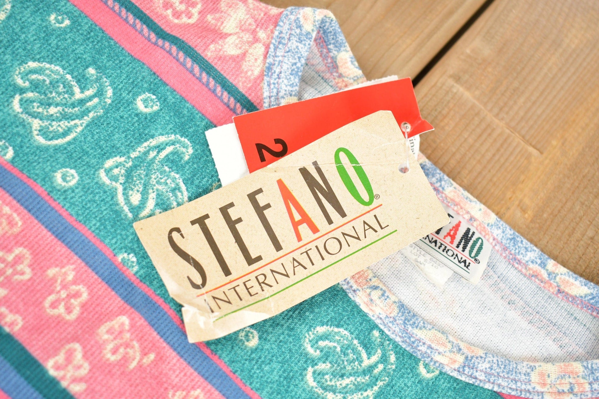 Other Clothing > Gender Neutral Adult Clothing > Tops & Tees > T Shirts Deadstock Vintage 1980s Stefano Knit T-Shirt Men's Medium