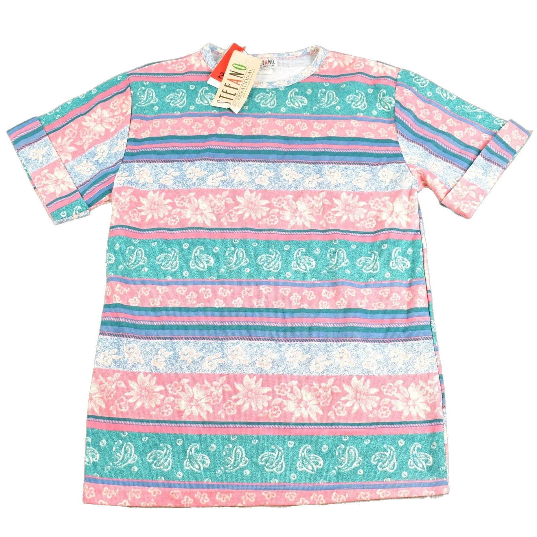 Other Clothing > Gender Neutral Adult Clothing > Tops & Tees > T Shirts Deadstock Vintage 1980s Stefano Knit T-Shirt Men's Medium