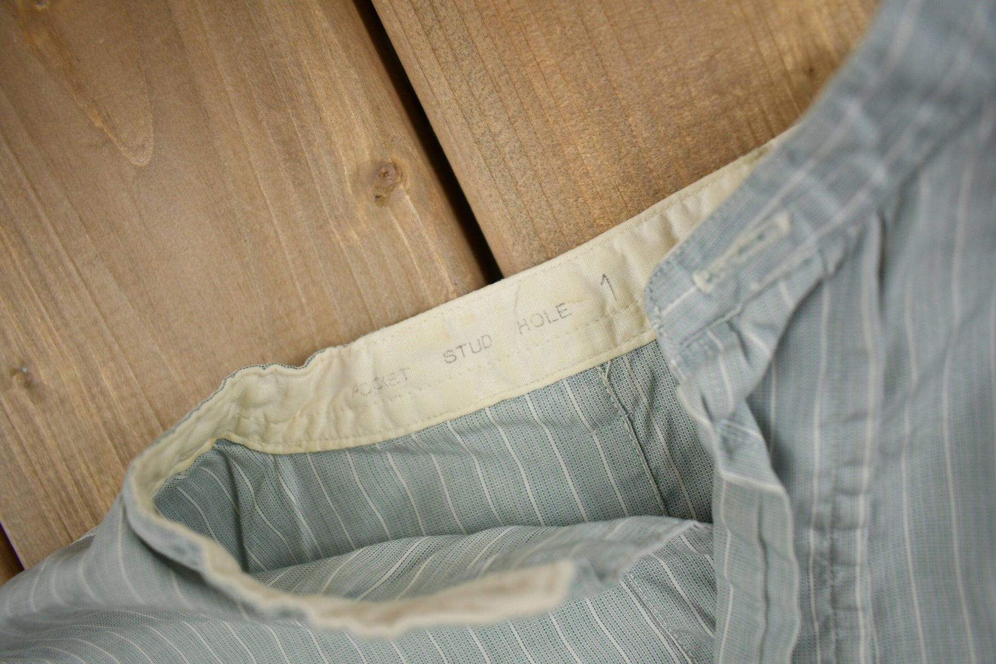 Other Clothing > Gender Neutral Adult Clothing > Tops & Tees > T Shirts Vintage 1940s Striped Work Wear Shirt Men's Medium