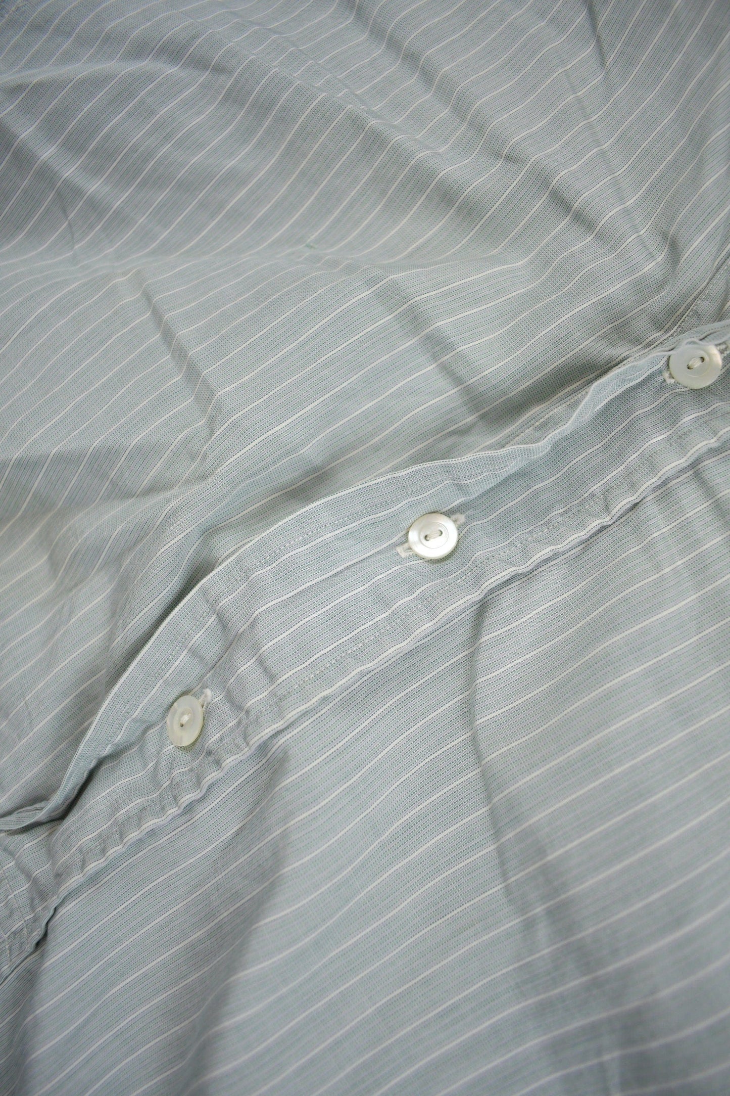 Other Clothing > Gender Neutral Adult Clothing > Tops & Tees > T Shirts Vintage 1940s Striped Work Wear Shirt Men's Medium
