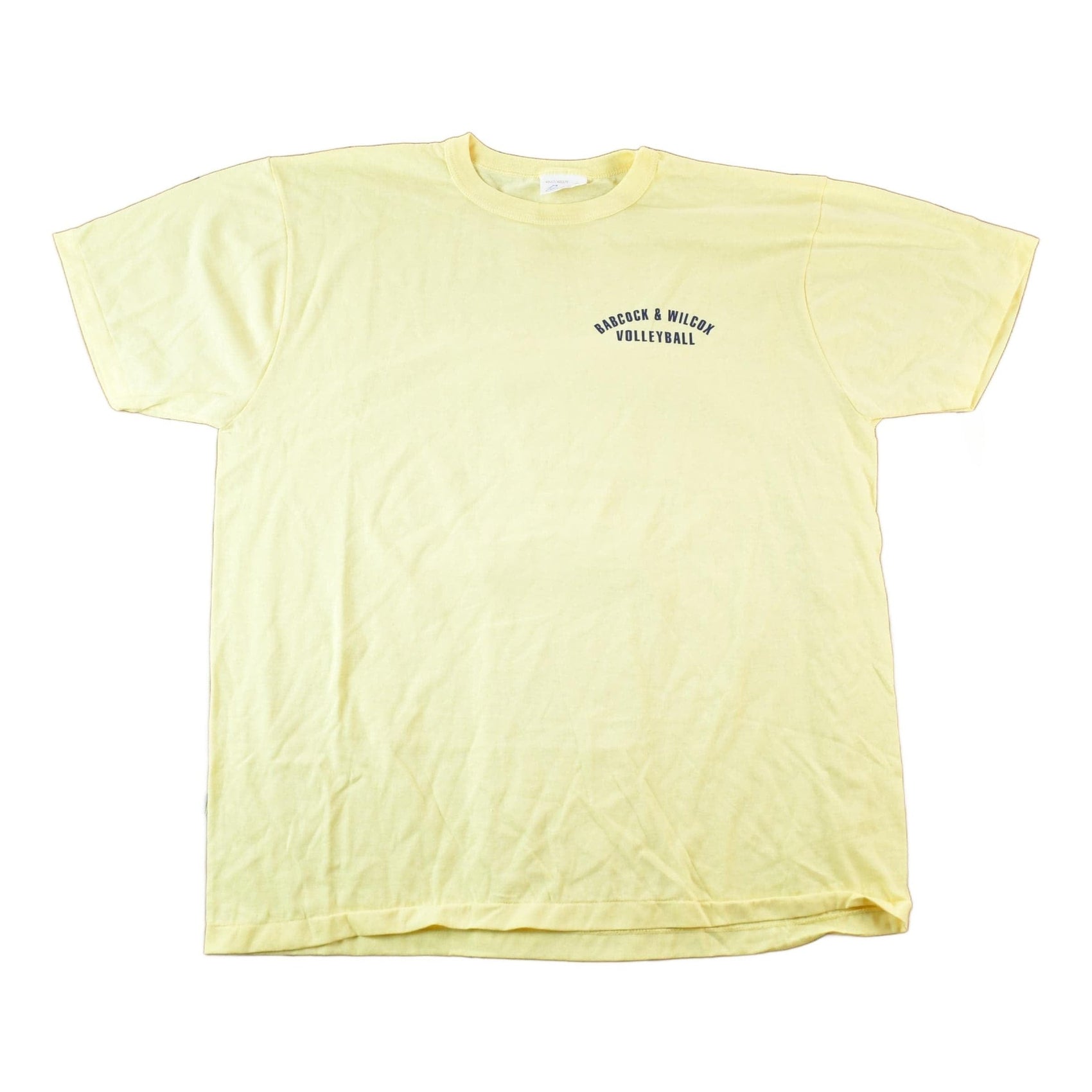 Other Clothing > Gender Neutral Adult Clothing > Tops & Tees > T Shirts Vintage 1980s Babcock And Wilcox Volleyball Souvenir T-Shirt Mens XL