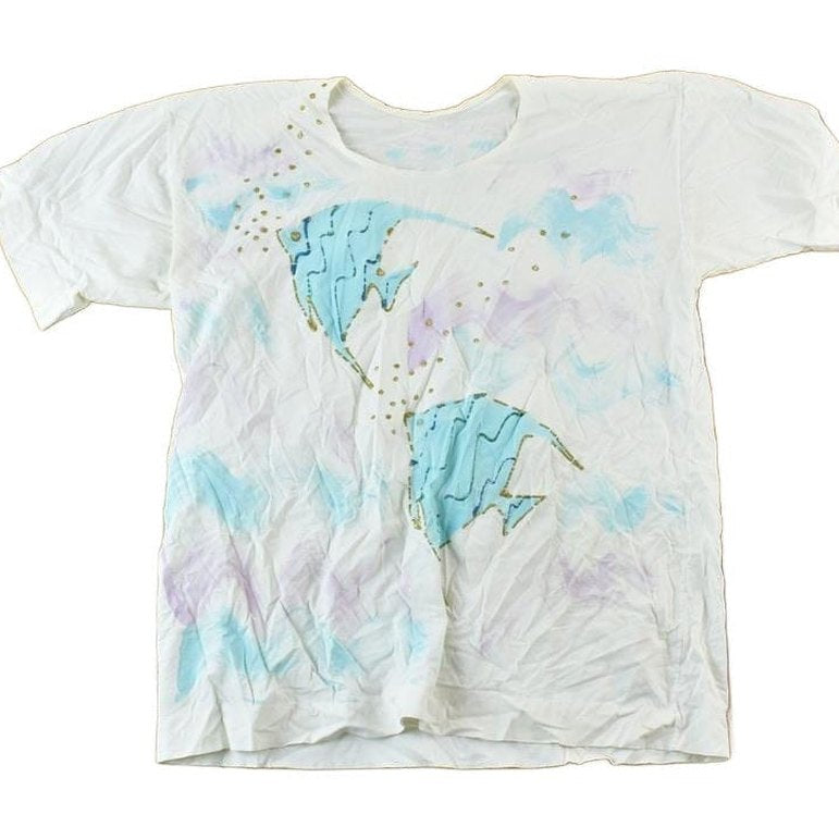 Other Clothing > Gender Neutral Adult Clothing > Tops & Tees > T Shirts Vintage 1980s Fish Friends Outdoors T-Shirt Men's Small