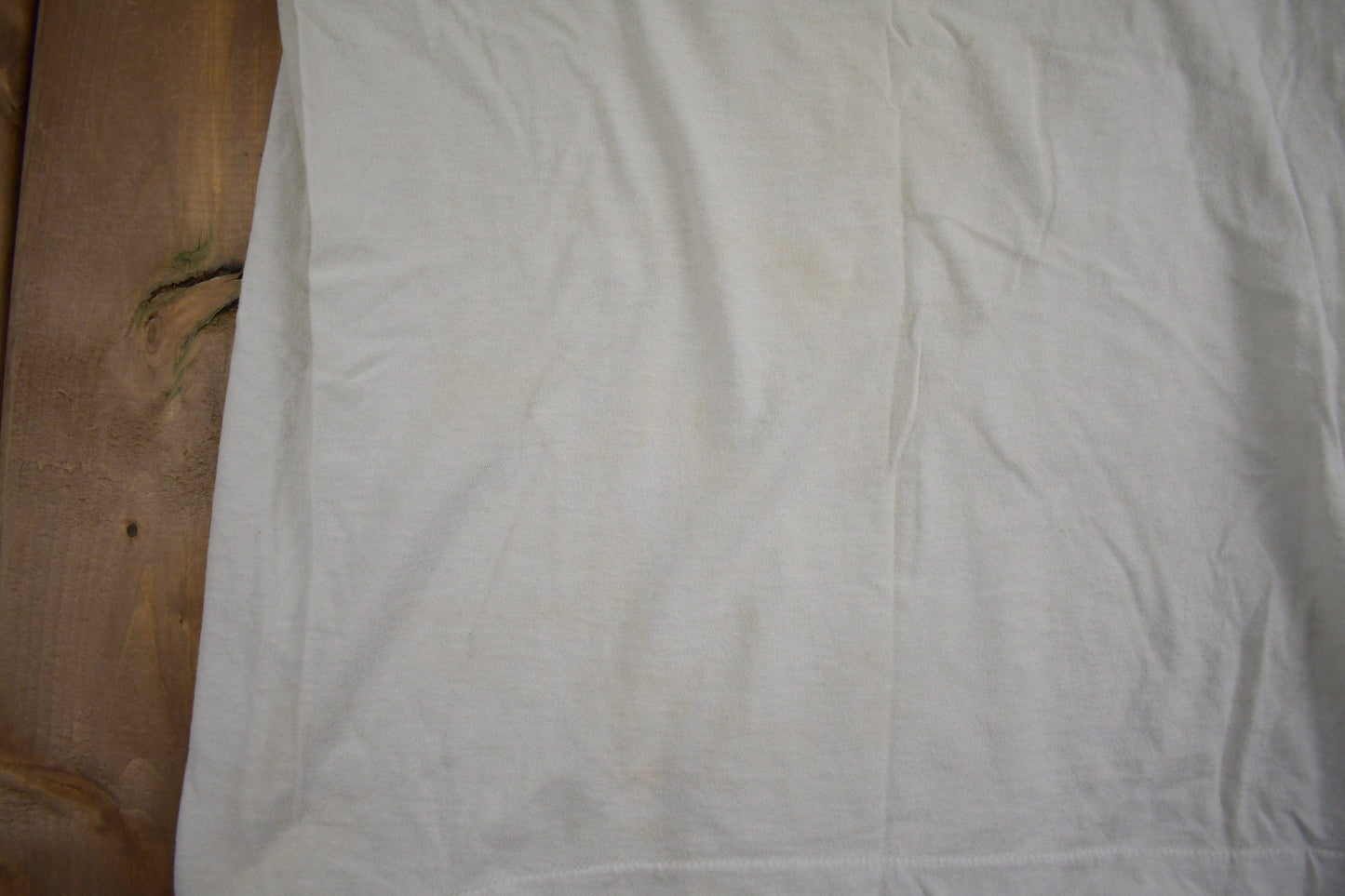 Other Clothing > Gender Neutral Adult Clothing > Tops & Tees > T Shirts Vintage 1980s Fruit Of The Loom Blank White T Shirt Men's Medium