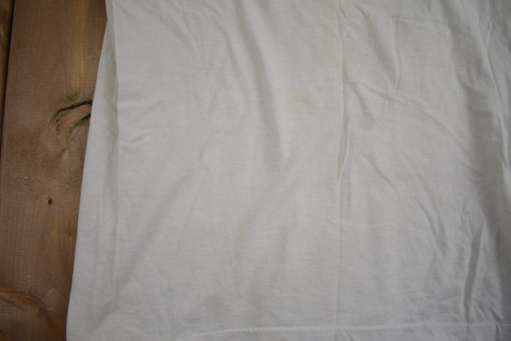 Other Clothing > Gender Neutral Adult Clothing > Tops & Tees > T Shirts Vintage 1980s Fruit Of The Loom Blank White T Shirt Men's Medium