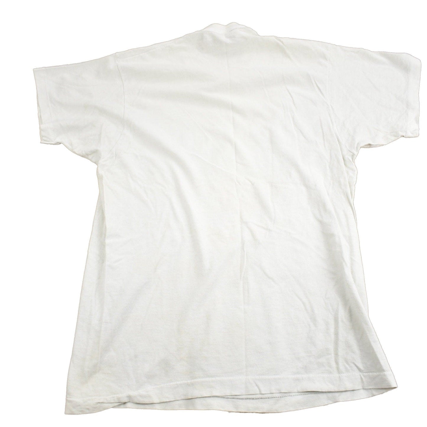 Other Clothing > Gender Neutral Adult Clothing > Tops & Tees > T Shirts Vintage 1980s Fruit Of The Loom Blank White T Shirt Men's Medium