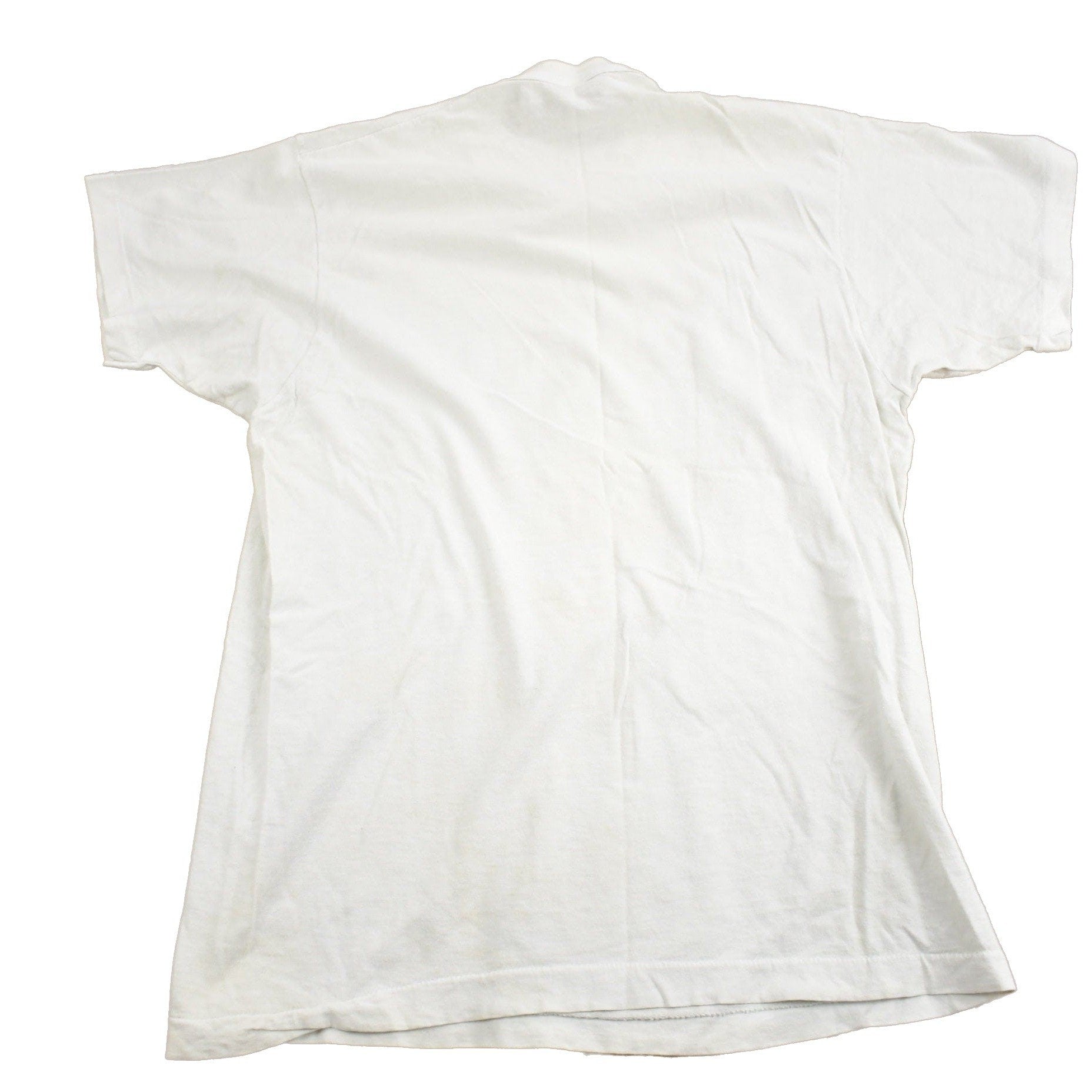 Other Clothing > Gender Neutral Adult Clothing > Tops & Tees > T Shirts Vintage 1980s Fruit Of The Loom Blank White T Shirt Men's Medium