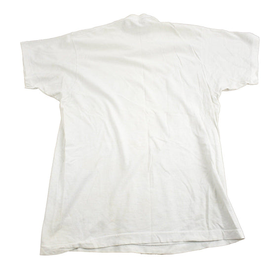 Other Clothing > Gender Neutral Adult Clothing > Tops & Tees > T Shirts Vintage 1980s Fruit Of The Loom Blank White T Shirt Men's Medium