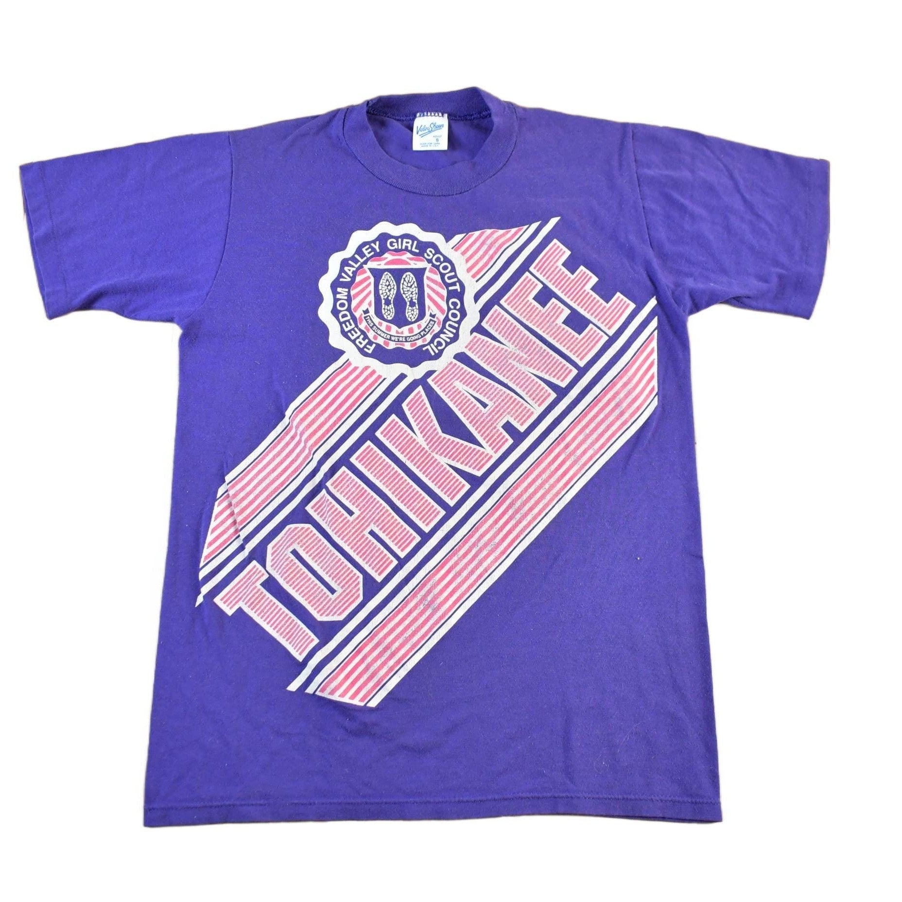 Other Clothing > Gender Neutral Adult Clothing > Tops & Tees > T Shirts Vintage 1980s Girl Scouts Tohikanee Graphic T Shirt Men's XS