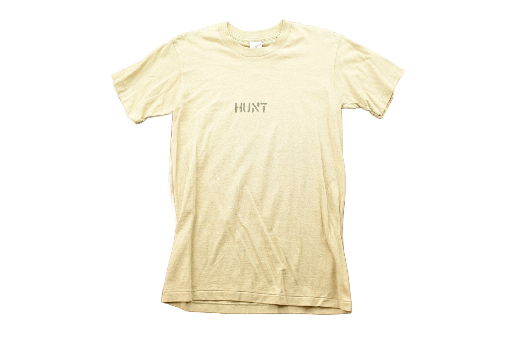 Other Clothing > Gender Neutral Adult Clothing > Tops & Tees > T Shirts Vintage 1980s Hunt Spell Out Graphic T-Shirt Men's Medium