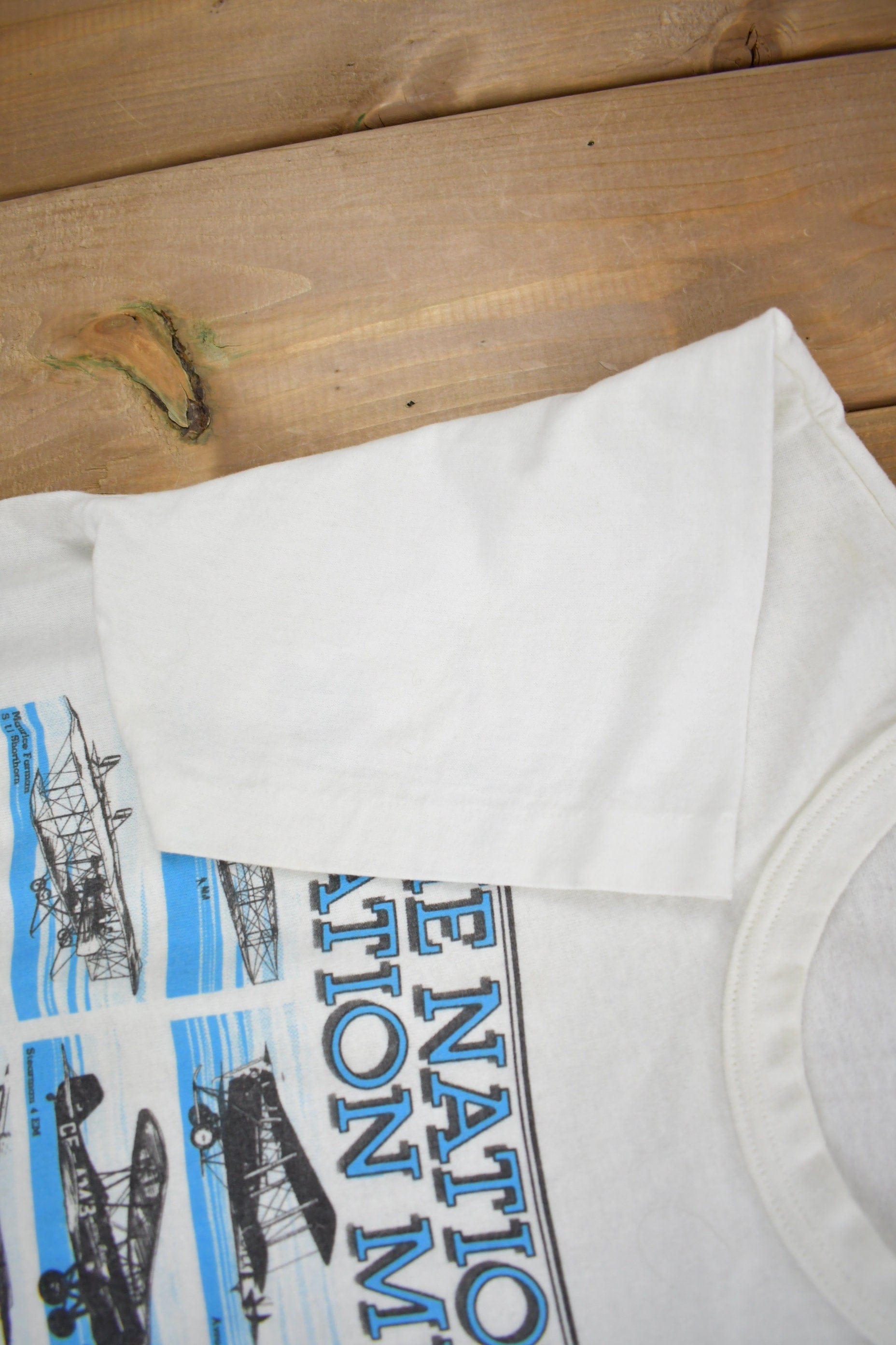 Other Clothing > Gender Neutral Adult Clothing > Tops & Tees > T Shirts Vintage 1980s The National Aviation Museum Of Canada Graphic T Shirt Men's Small