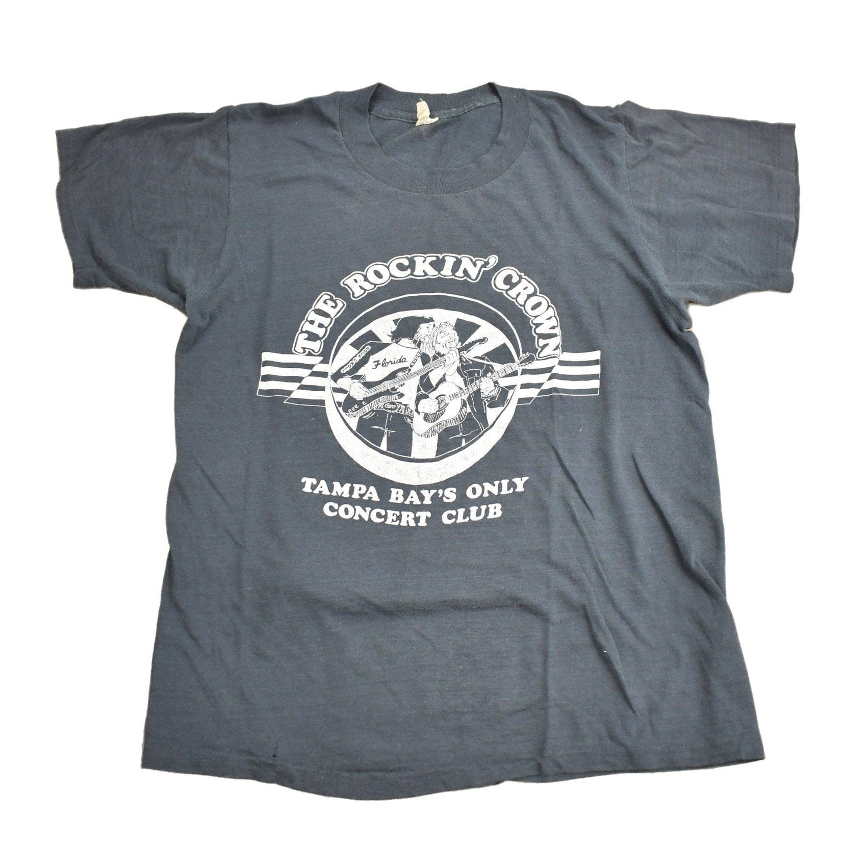 Other Clothing > Gender Neutral Adult Clothing > Tops & Tees > T Shirts Vintage 1980s The Rocking' Crown Concert Club Souvenir T Shirt Men's Small