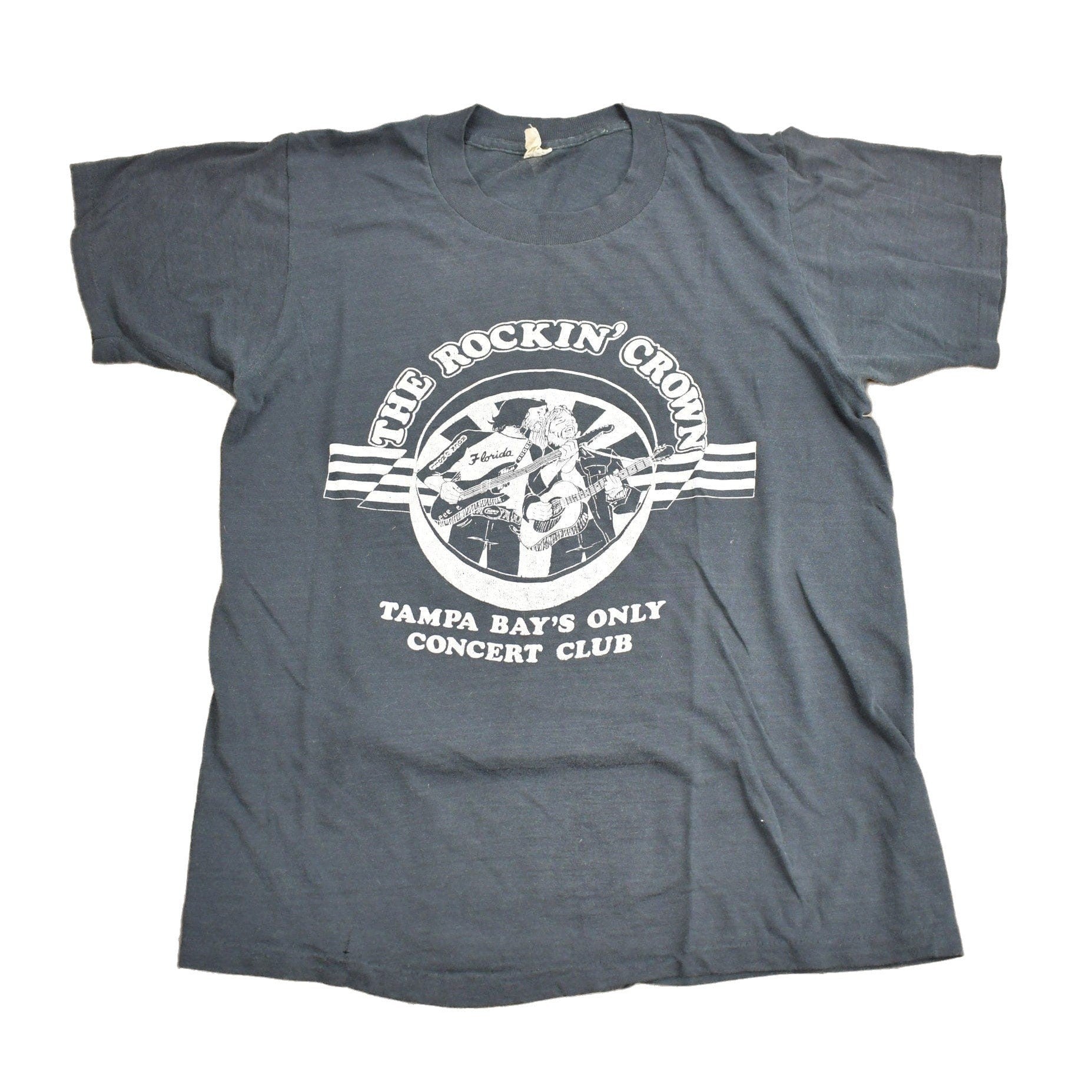 Other Clothing > Gender Neutral Adult Clothing > Tops & Tees > T Shirts Vintage 1980s The Rocking' Crown Concert Club Souvenir T Shirt Men's Small