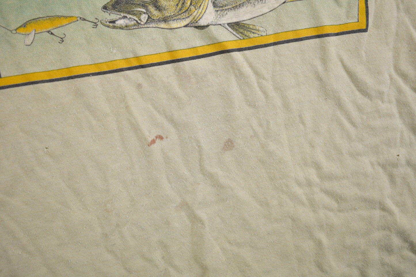 Other Clothing > Gender Neutral Adult Clothing > Tops & Tees > T Shirts Vintage 1985 Fishing Theme Graphic T-Shirt Men's S