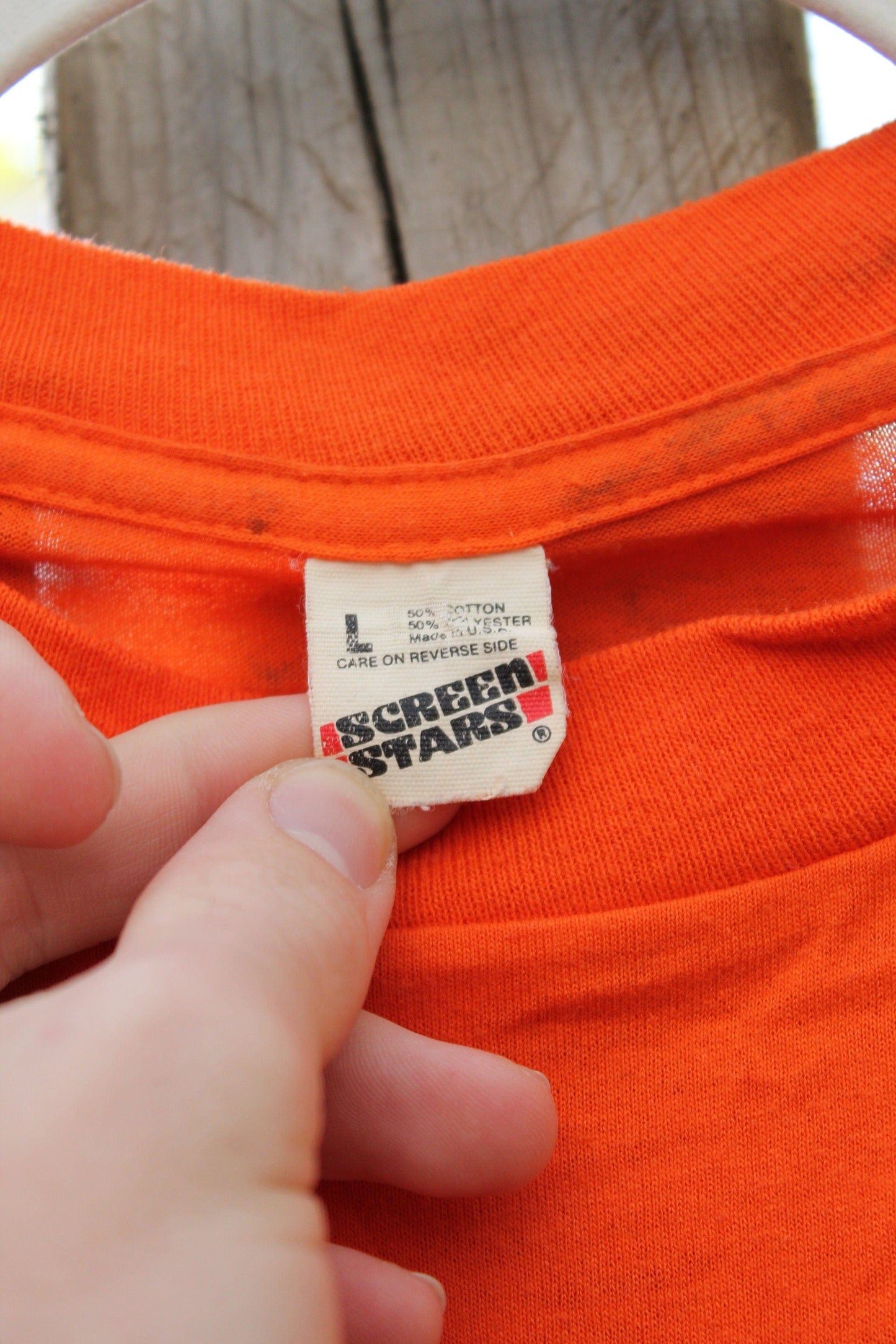 Other Clothing > Gender Neutral Adult Clothing > Tops & Tees > T Shirts Vintage 1989 Beaumont Alberta Camping Graphic T Shirt Men's Large