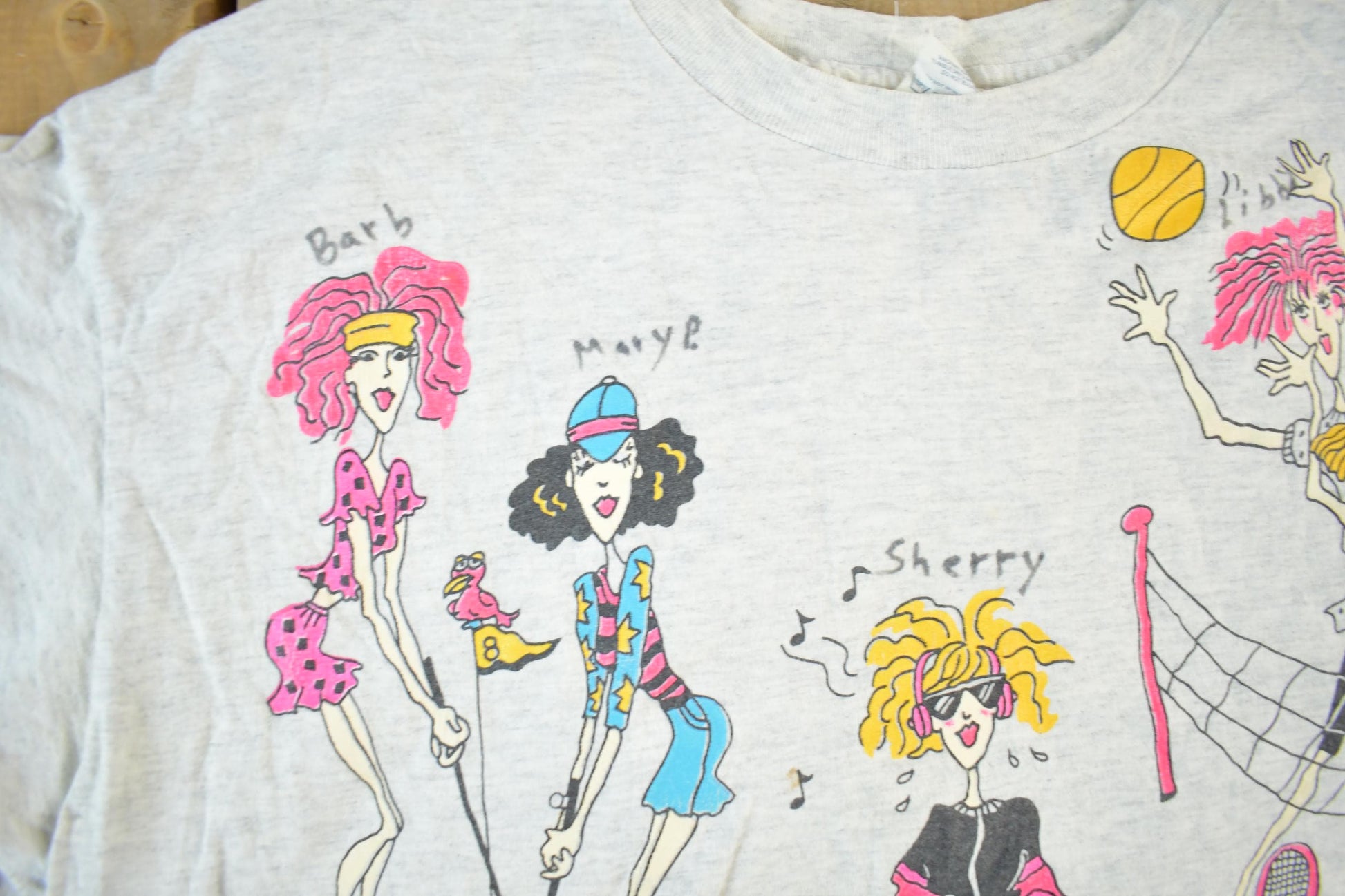 Other Clothing > Gender Neutral Adult Clothing > Tops & Tees > T Shirts Vintage 1990s Aerobics Workout Graphic T Shirt Women's Large