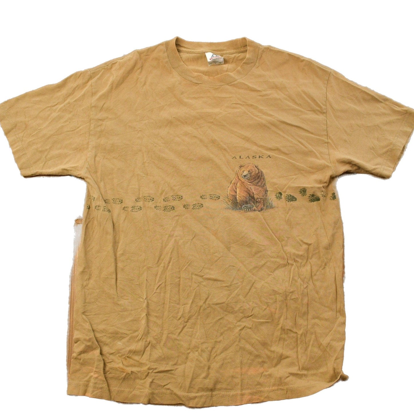 Other Clothing > Gender Neutral Adult Clothing > Tops & Tees > T Shirts Vintage 1990s Alaska Grizzly Bear Graphic T Shirt Men's Medium