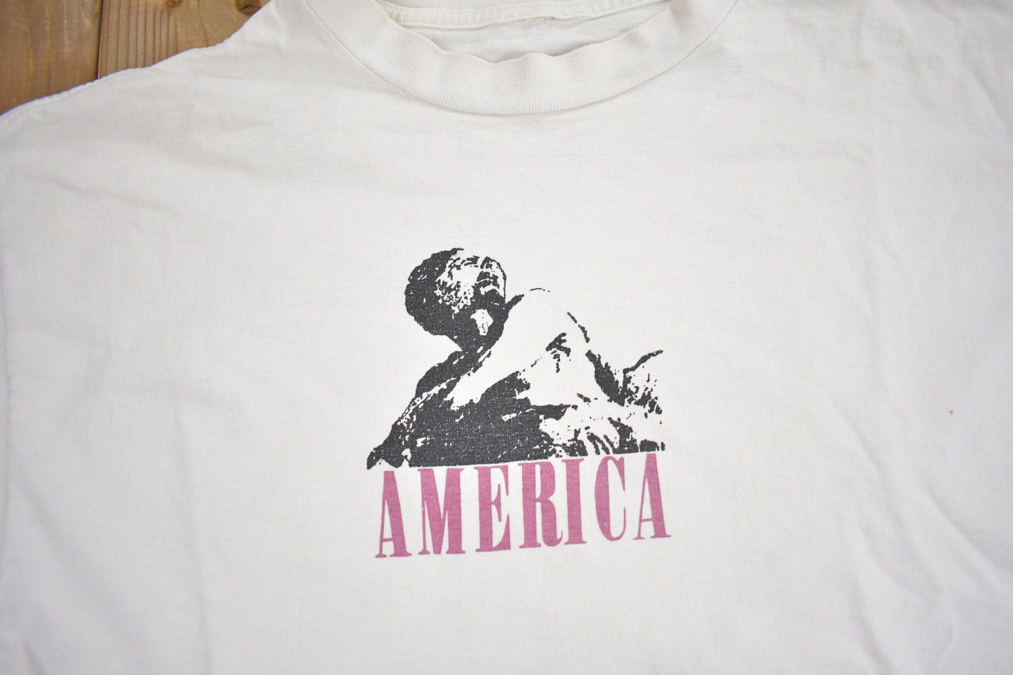 Other Clothing > Gender Neutral Adult Clothing > Tops & Tees > T Shirts Vintage 1990s America Graphic T Shirt Men's Medium