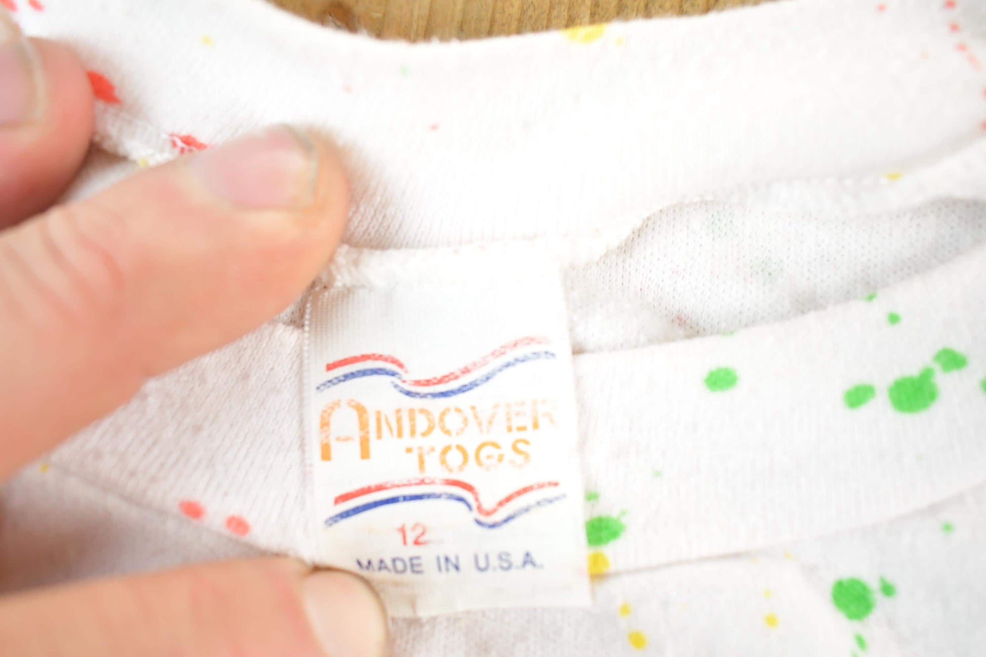 Other Clothing > Gender Neutral Adult Clothing > Tops & Tees > T Shirts Vintage 1990s Andover Togs Puzzle Hearts Souvenir All Over Print T-Shirt Women's S