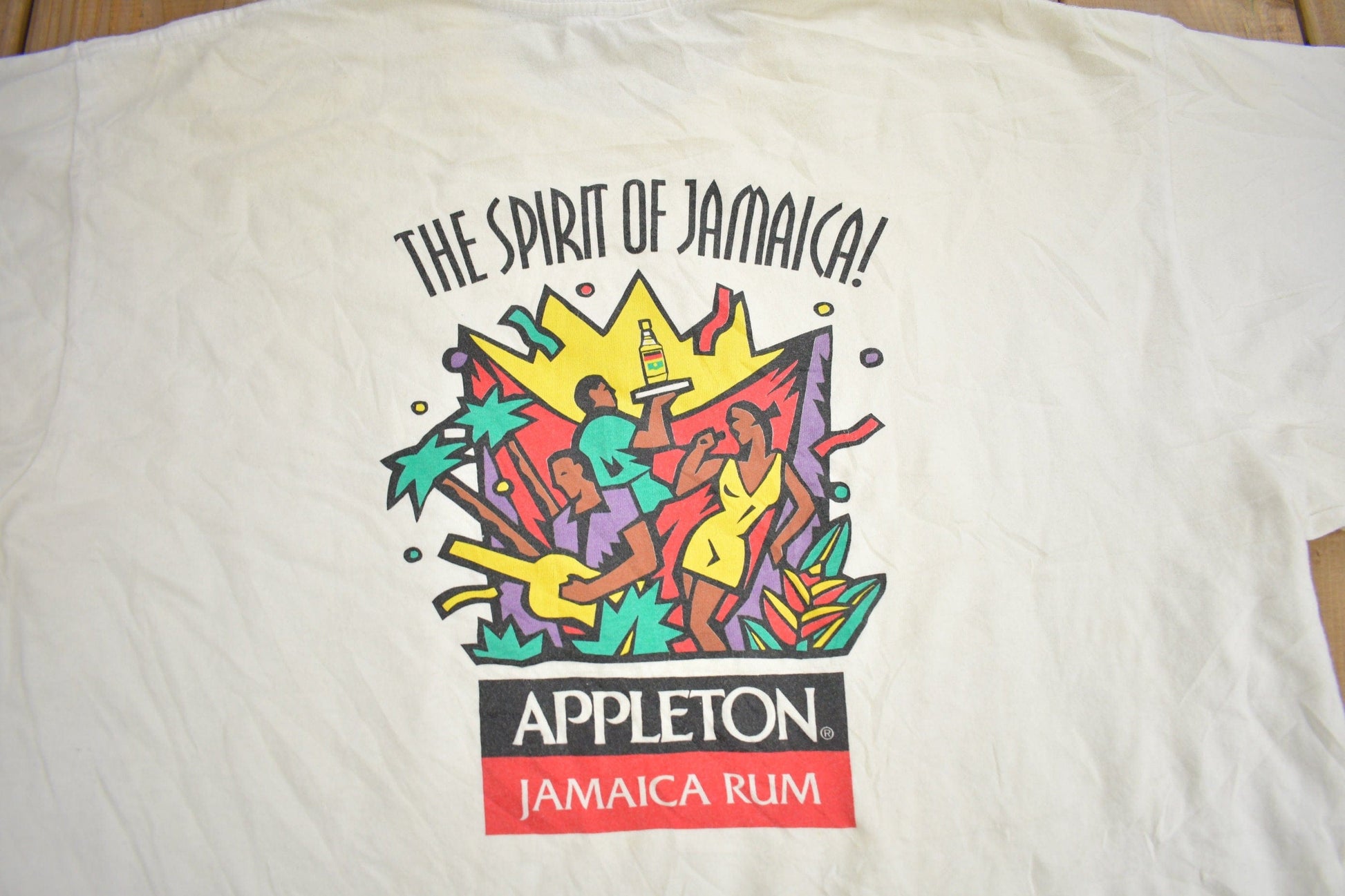 Other Clothing > Gender Neutral Adult Clothing > Tops & Tees > T Shirts Vintage 1990s Appleton Jamaica Rum Graphic T Shirt Men's 2XL/