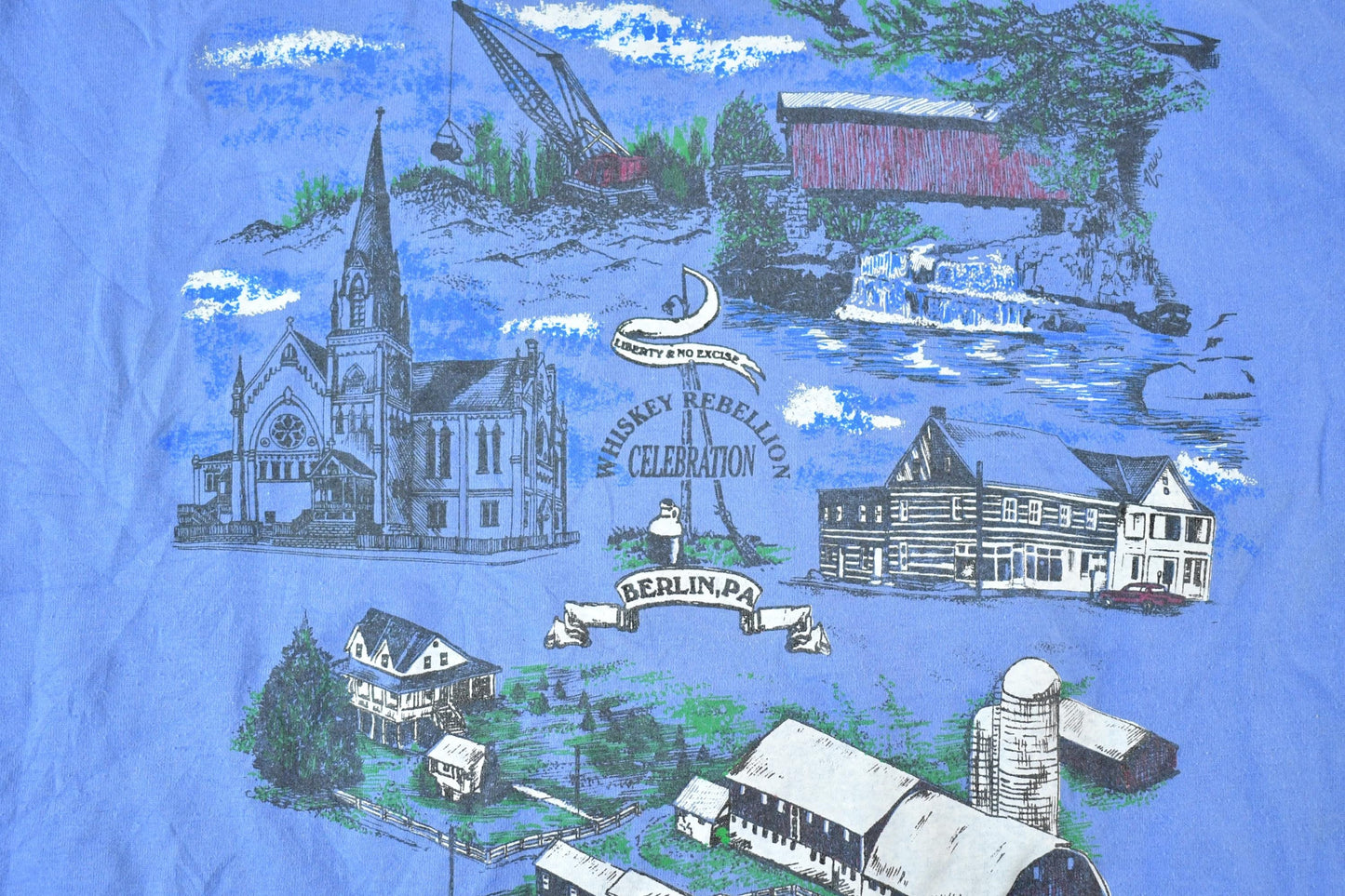 Other Clothing > Gender Neutral Adult Clothing > Tops & Tees > T Shirts Vintage 1990s Berlin PA Whiskey Rebellion Celebration Souvenir T-Shirt Mens XL