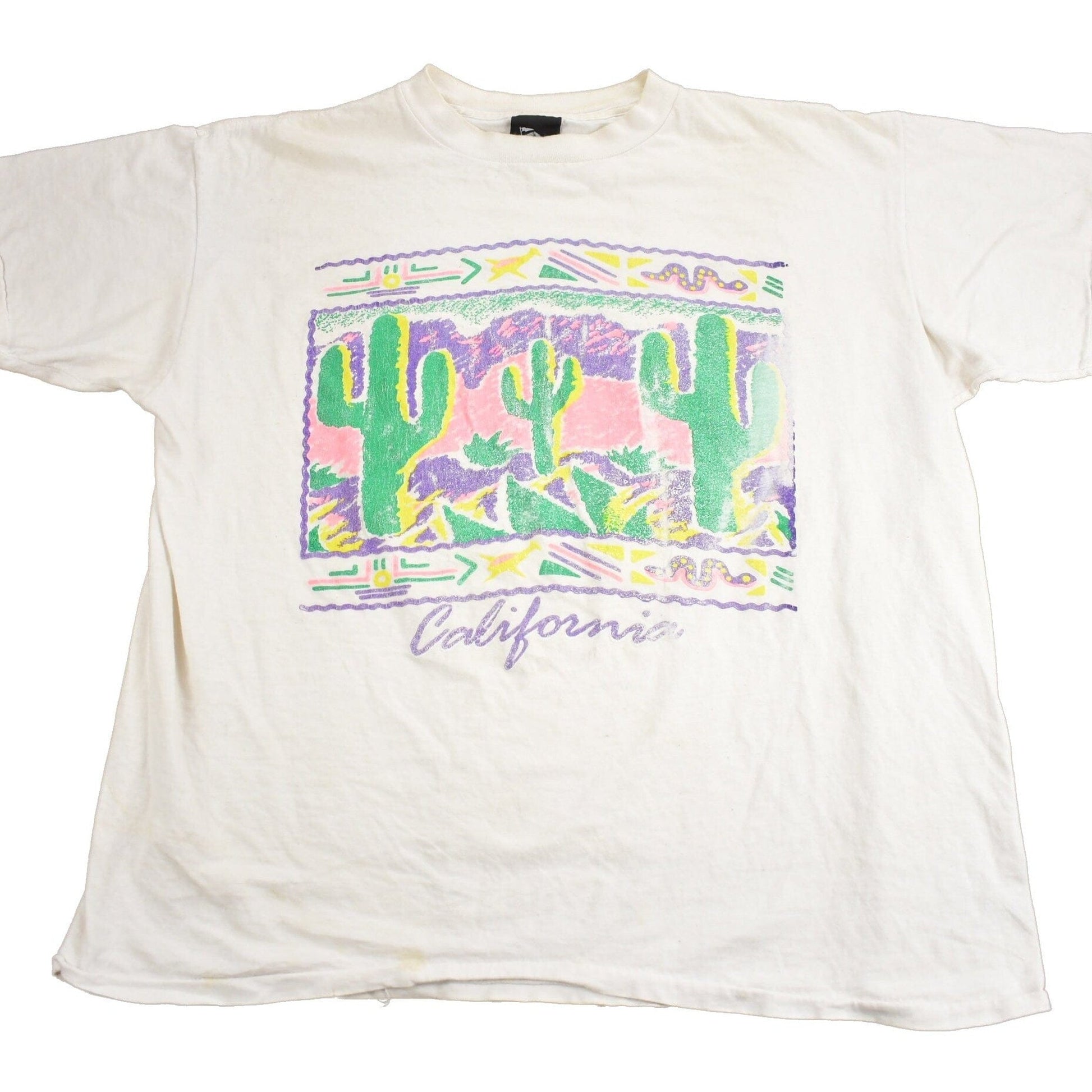 Other Clothing > Gender Neutral Adult Clothing > Tops & Tees > T Shirts Vintage 1990s California Cactus Graphic Souvenir T Shirt Men's XL