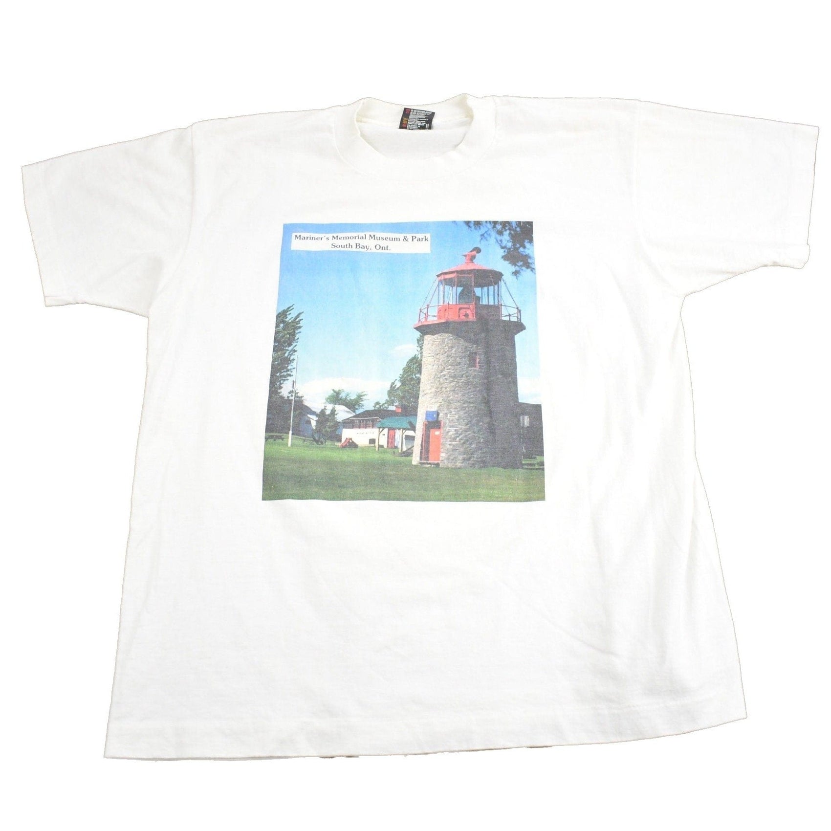 Other Clothing > Gender Neutral Adult Clothing > Tops & Tees > T Shirts Vintage 1990s Mariner's Memorial Museum & Park Graphic T Shirt Men's Large