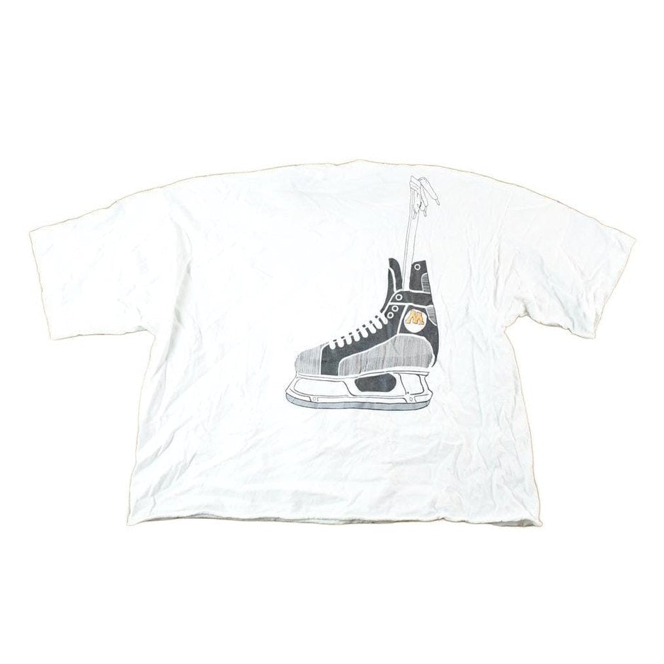 Other Clothing > Gender Neutral Adult Clothing > Tops & Tees > T Shirts Vintage 1990s Minnesota University Hockey Collegiate T-Shirt Mens Cropped Large Men's Large