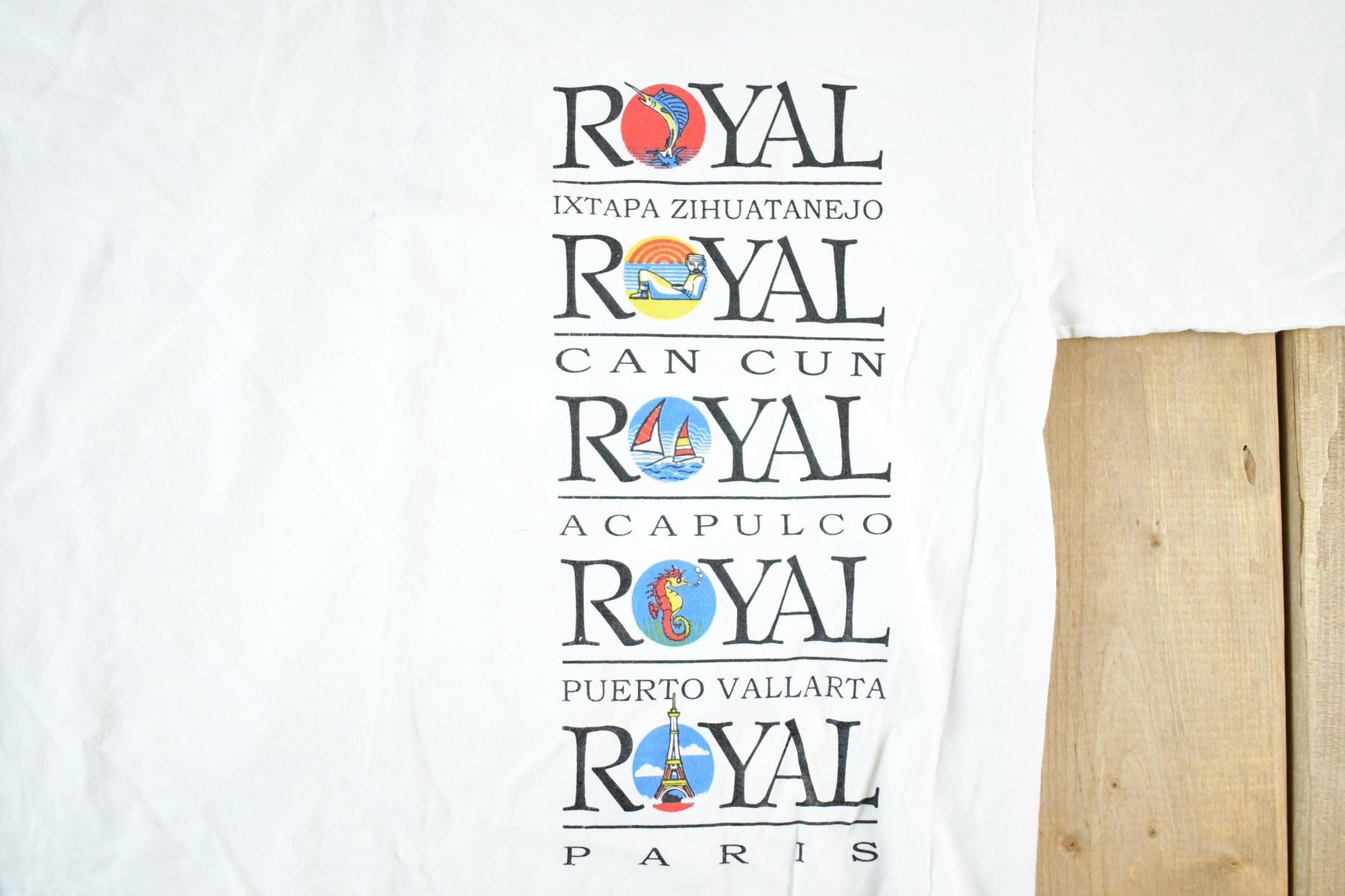 Other Clothing > Gender Neutral Adult Clothing > Tops & Tees > T Shirts Vintage 1990s Royal Cruises The World Of Vacations Souvenir T-Shirt Mens L