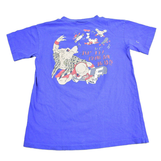Other Clothing > Gender Neutral Adult Clothing > Tops & Tees > T Shirts Vintage 1990s Skateboarding Wolf Graphic T Shirt Men's Large