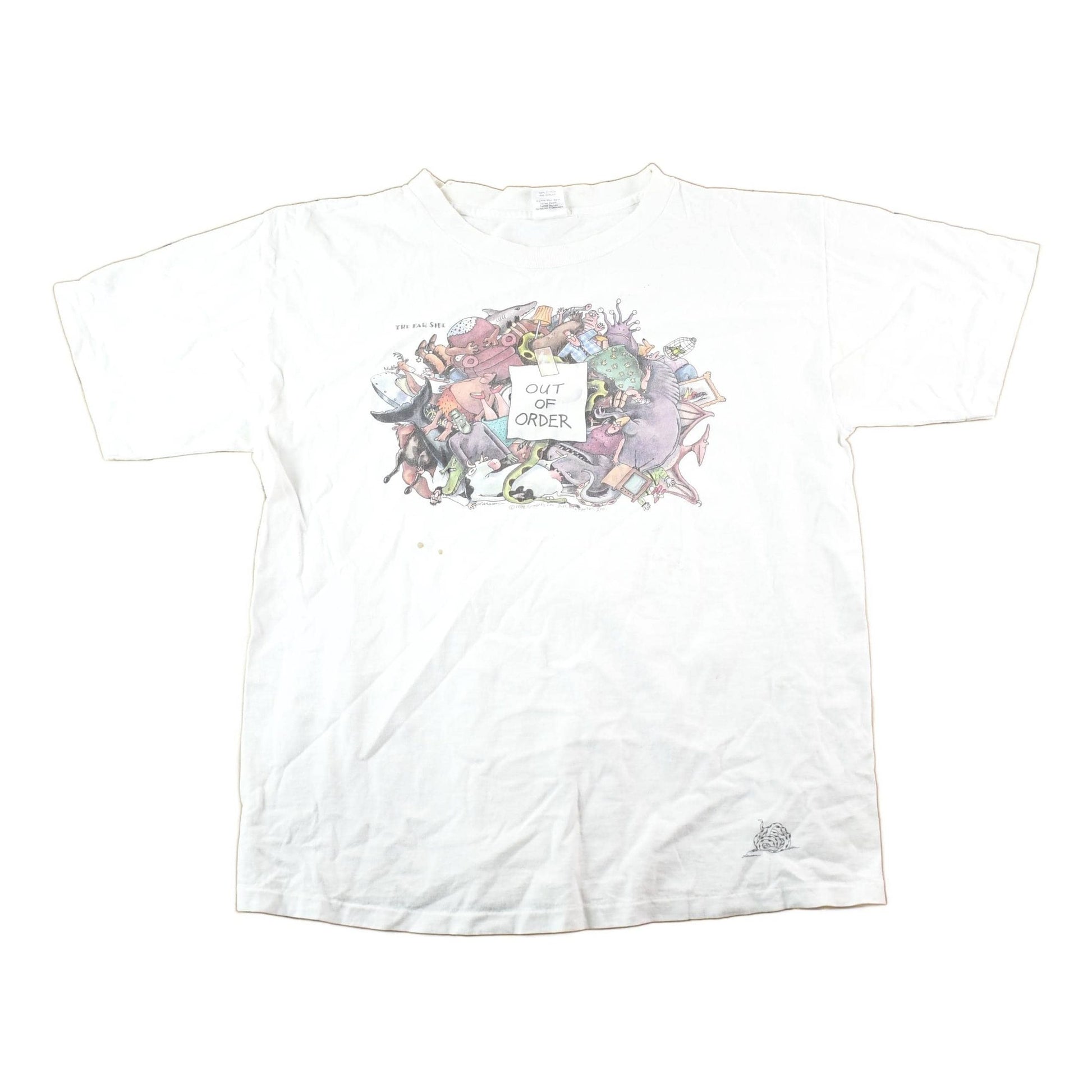Other Clothing > Gender Neutral Adult Clothing > Tops & Tees > T Shirts Vintage 1990s The Far Side Out Of Order Souvenir T-Shirt Mens L