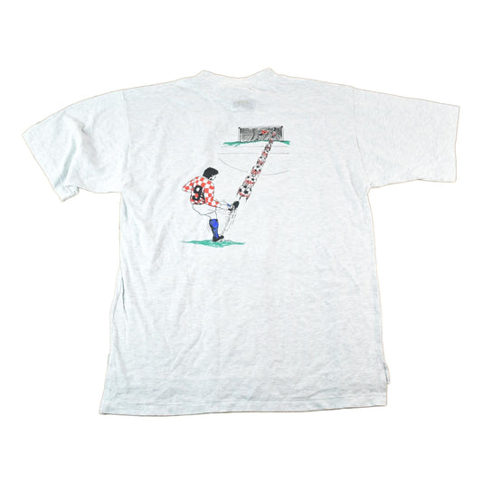 Other Clothing > Gender Neutral Adult Clothing > Tops & Tees > T Shirts Vintage 1996 Softwear Deadstock Euro Croatia Souvenir Soccer T-Shirt Mens XL