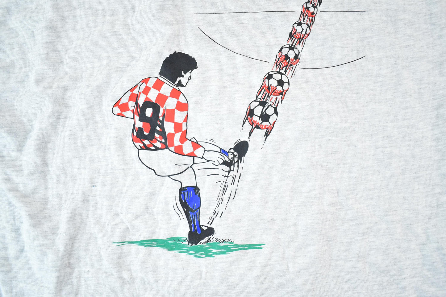 Other Clothing > Gender Neutral Adult Clothing > Tops & Tees > T Shirts Vintage 1996 Softwear Deadstock Euro Croatia Souvenir Soccer T-Shirt Mens XL