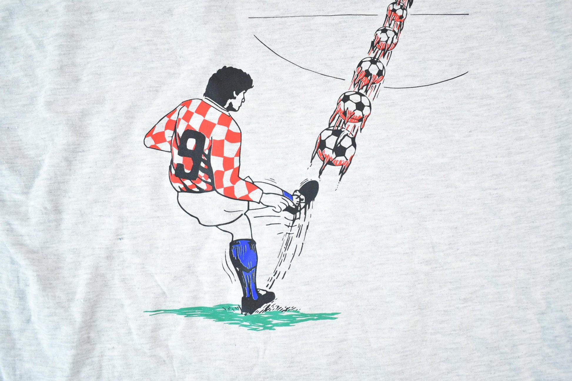 Other Clothing > Gender Neutral Adult Clothing > Tops & Tees > T Shirts Vintage 1996 Softwear Deadstock Euro Croatia Souvenir Soccer T-Shirt Mens XL