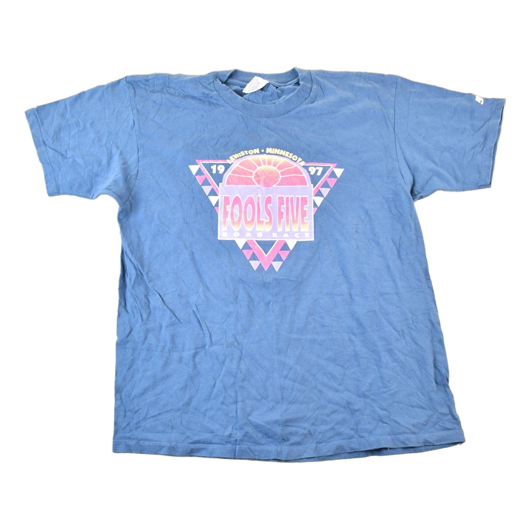 Other Clothing > Gender Neutral Adult Clothing > Tops & Tees > T Shirts Vintage 1997 Lewistin Minnesota Fools Five Road Race Souvenir T-Shirt Mens L